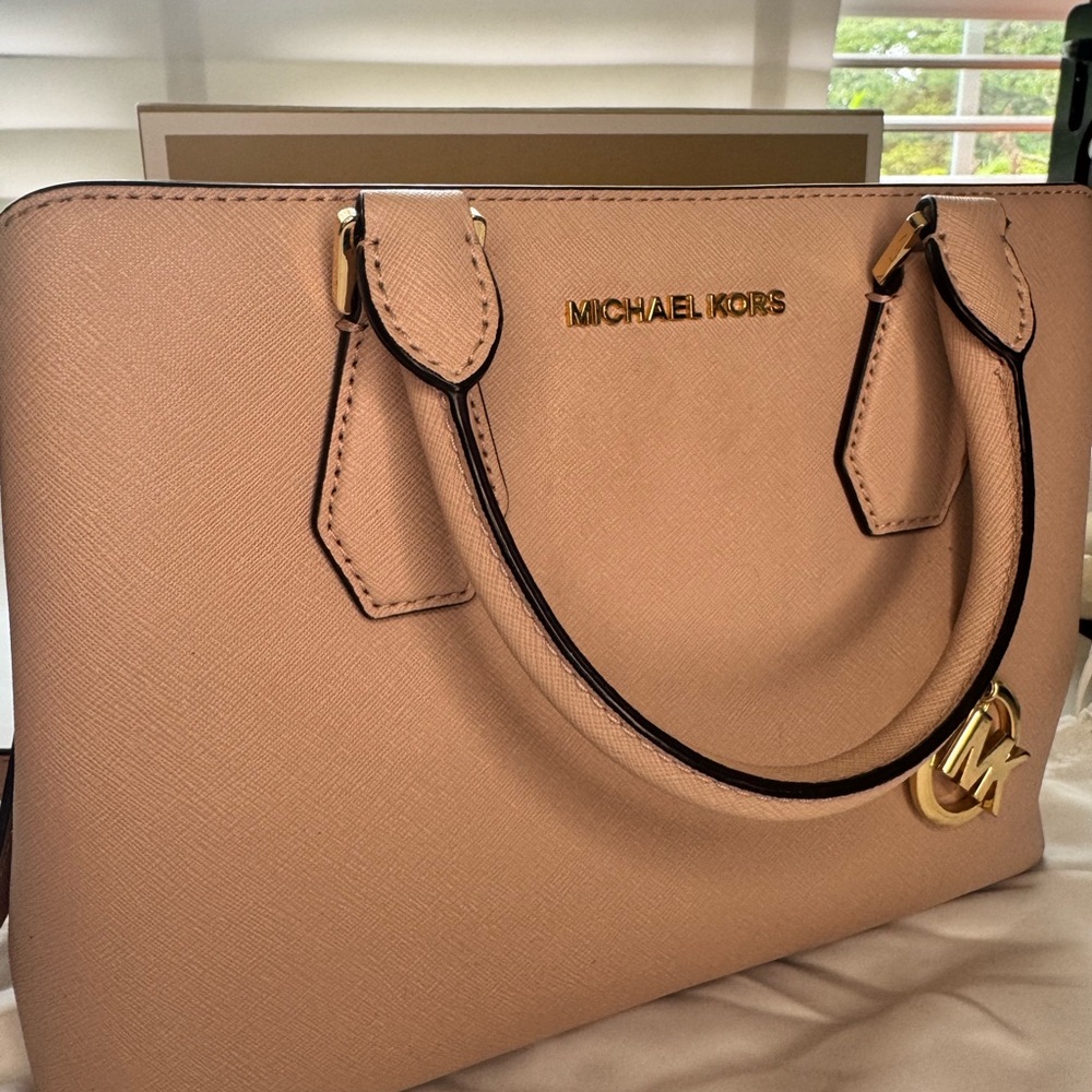Michael Kors Tan Saffiano Leather Satchel